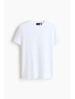 H&M - Men White Coolmax Slim Fit T-Shirt