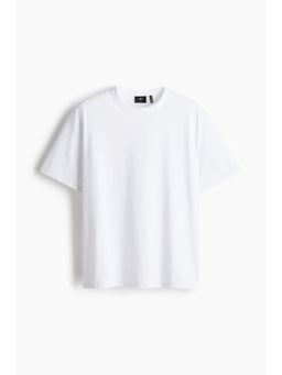 H&M - Men White Coolmax Loose Fit T-Shirt