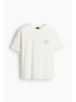 H&M - Men White Loose Fit T-Shirt