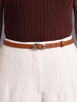 Kazo - Sienna Formal Thin Belt- Tan (S)