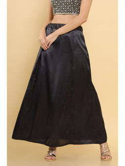 Soch - Women Black Solid/plain Petticoat