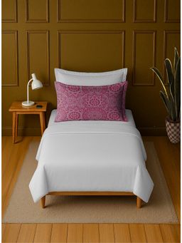 Mayfair Homes London - 100% Luxury Cotton Single Bedsheet With 1 Printed Pillow cover Red