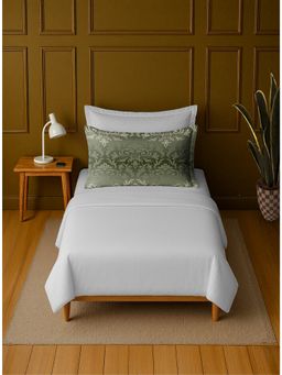 Mayfair Homes London - 100% Luxury Cotton Single Bedsheet With 1 Printed Pillow cover Green