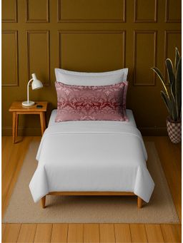 Mayfair Homes London - 100% Luxury Cotton Single Bedsheet With 1 Printed Pillow cover Red