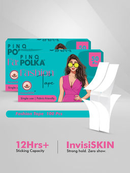 Pinq Polka - Fashion Tape – Double Sided Invisible Tape - Body Tape Secures Skin & Outfits (100 Pcs)