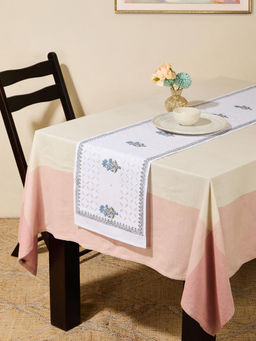 Fabindia - White Sangam Embroidered Cotton Table Runner
