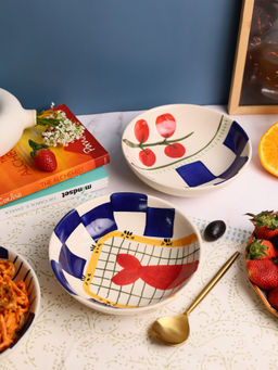 WEAVING HOMES - Mykonos Fish & Cherry Bowl- Set Of 2