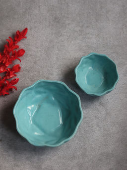 WEAVING HOMES - Blue Diamond Breakfast Bowl - Set Of 2