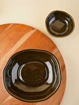 WEAVING HOMES - Black Coal Bowls - Set Of 2