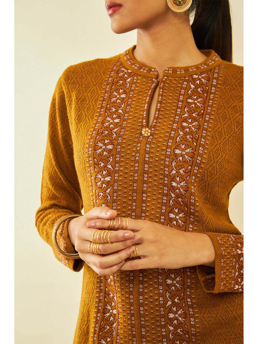 Embroidery Soch Kurtis Collection 2019 Buy Soch Womens Mustard
