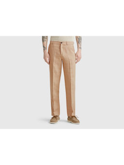 United Colors of Benetton - Checks Slim Fit Mid Waist Trouser