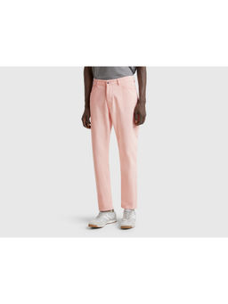 United Colors of Benetton - Pink Solid Straight Fit Jeans