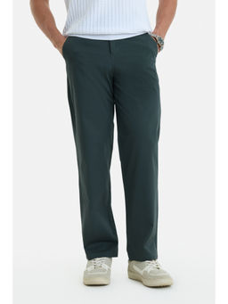 Snitch - Dark Green Washed Relaxed Chinos