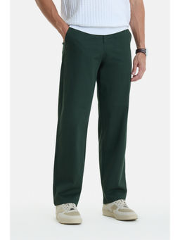 Snitch - Dark Green Washed Relaxed Chinos