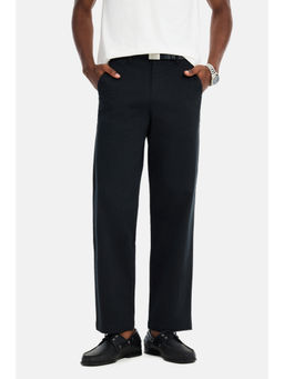 Snitch - Black Washed Relaxed Chinos