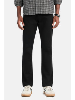 Snitch - Black Solid Regular Casual Chinos