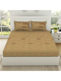 SPACES - Pattern 100% Cotton Fitted Bedsheet Sand Dollar with 2 Pillow Covers (King)