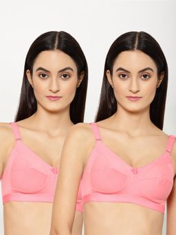 Floret - Wirefree Non-padded Seamless Bra - Pink