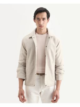 Rare Rabbit - Men Beige Polyester Solid Jacket