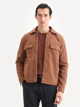 Rare Rabbit - Men Brown Polyester Solid Jacket