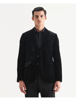 Rare Rabbit - Black Premium Mid Winter Club Velvet Blazer