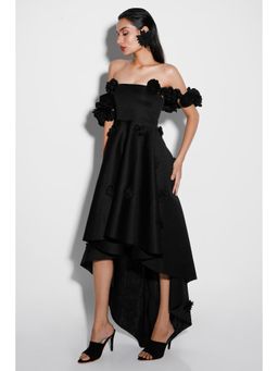 Ozeqo - Tyra Black Detachable Straps with Dress (Set of 2)