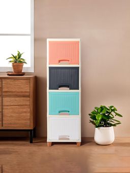 Kuber Industries - 4 Units Foldable Cupboard Storage Organizer For Cloth, Books & Toys