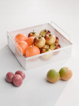 Kuber Industries - Metal Square Kitchen Rack Stand Organiser - White