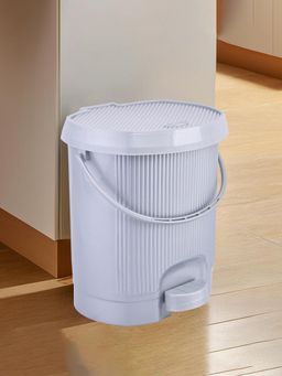 Kuber Industries - 10 Liter Plastic Dustbin For Kitchen With Lid & Removable Bucket - Grey