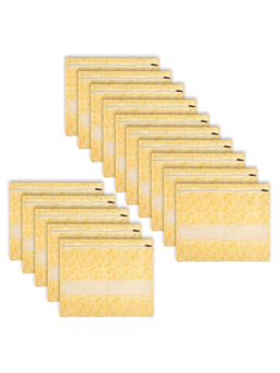 Kuber Industries - Non-Woven Carry-Print Single Saree Clothes Bags-Yellow (Pack of 15)