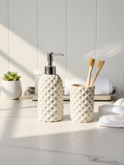 Mason Home - Diamond Weave Bath Set - Beige (Pack of 2)