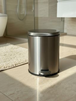 Mason Home - Helix Matte Round Steel Dustbin - 6L -