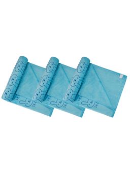 Black Gold - Microfiber Premium Bath Towels 400 Gsm Green Blue (Pack of 3) (L)