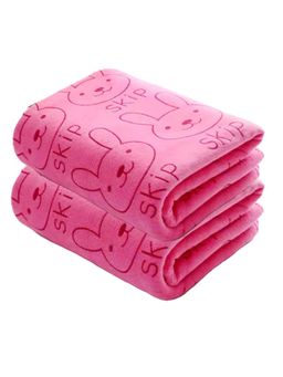 Black Gold - Microfiber Premium Bath Towels 400 Gsm Pink (Pack of 2) (L)