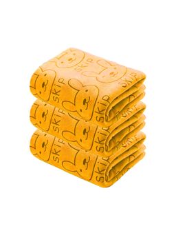 Black Gold - Microfiber Premium Bath Towels 400 Gsm Yellow (Pack of 3) (L)