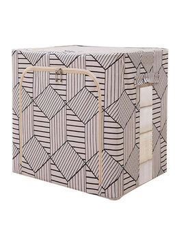 House of Quirk - Clothing Storage Box With Transparent Window And Carry Handles 100 Litre