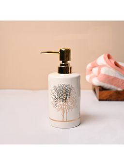 Voncasa - Von Casa Soap Dispenser Ceramic White & Brown