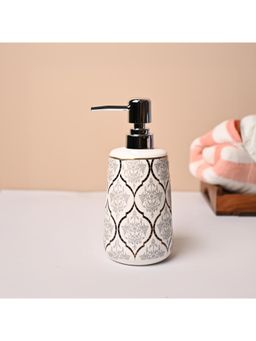 Voncasa - Von Casa Soap Dispenser Ceramic White & Silver