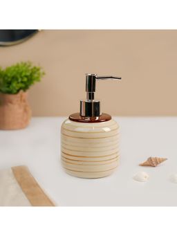 Voncasa - Von Casa Soap Dispenser Ceramic Cream (Brown Top)