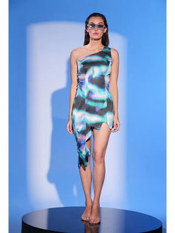 Kayjay by Kritika Jain - One Shoulder Fitted Illusion Dress