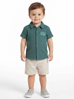 MINI KLUB - Boys Green Cotton Shirt