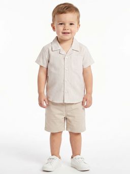 MINI KLUB - Boys Beige Cotton Shirt