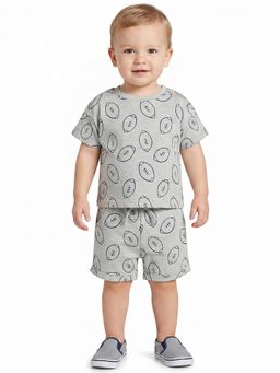 MINI KLUB - Boys Grey Cotton T-Shirt and Shorts