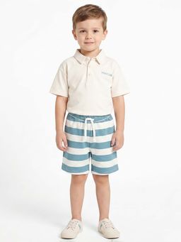 MINI KLUB - Boys Multi-Colour Cotton Polo T-Shirt and Shorts