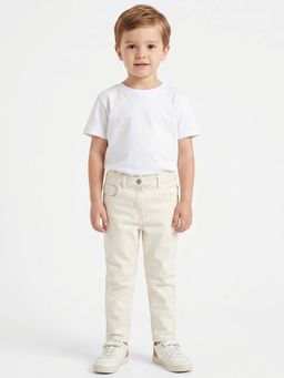 MINI KLUB - Girls White Cotton Trouser