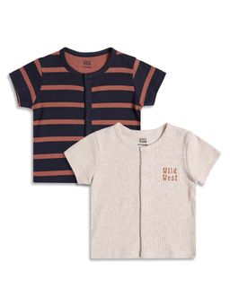 MINI KLUB - Boys Multi-Colour Cotton T-Shirts (Pack of 2)