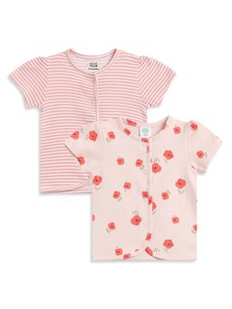 MINI KLUB - Girls Multi-Colour Cotton T-Shirts (Pack of 2)