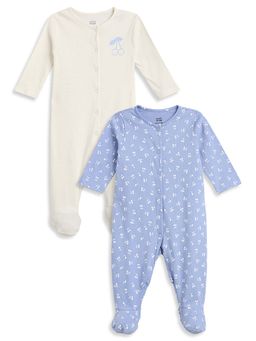MINI KLUB - Girls Multi-Colour Cotton Bodysuits (Pack of 2)