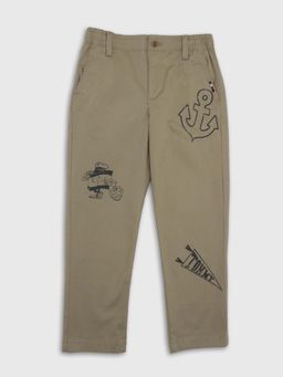 Tommy Hilfiger - Boys Brown Cotton Trouser