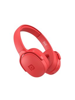 Portronics - Muffs A Over The Ear Bluetooth Headset (Red, On the Ear)